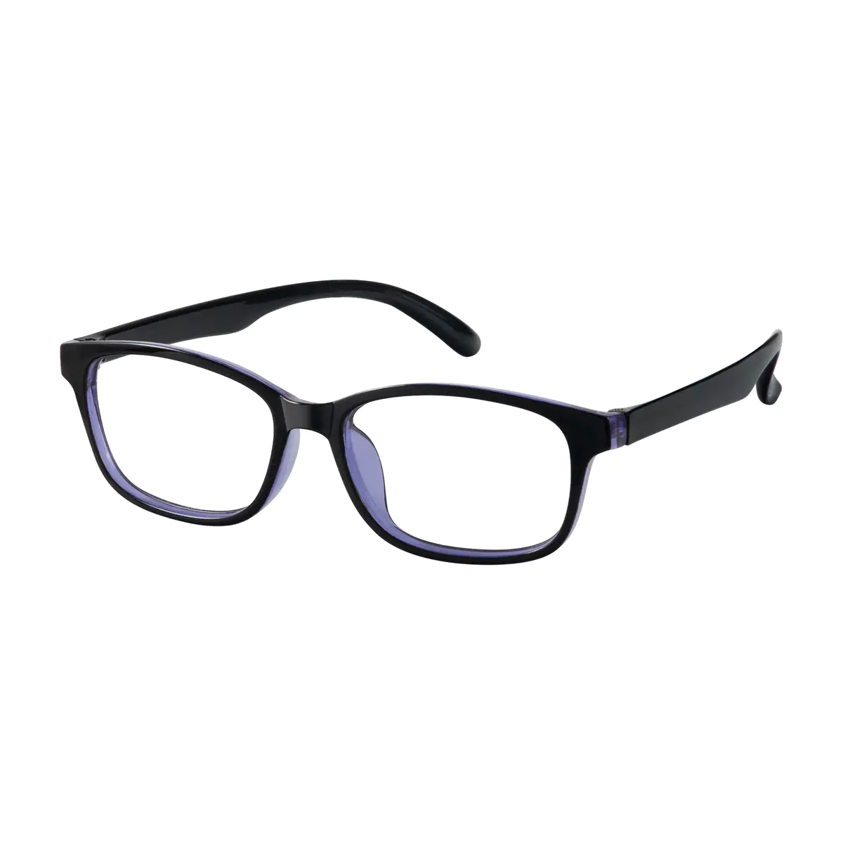 Rectangle Blue Eyeglasses