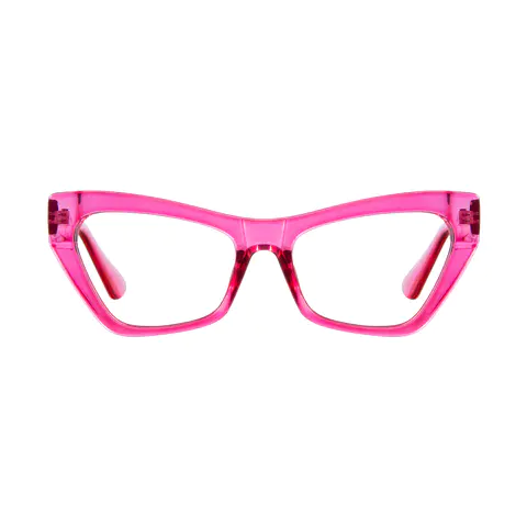 Cat-eye Transparent Pink Eyeglasses