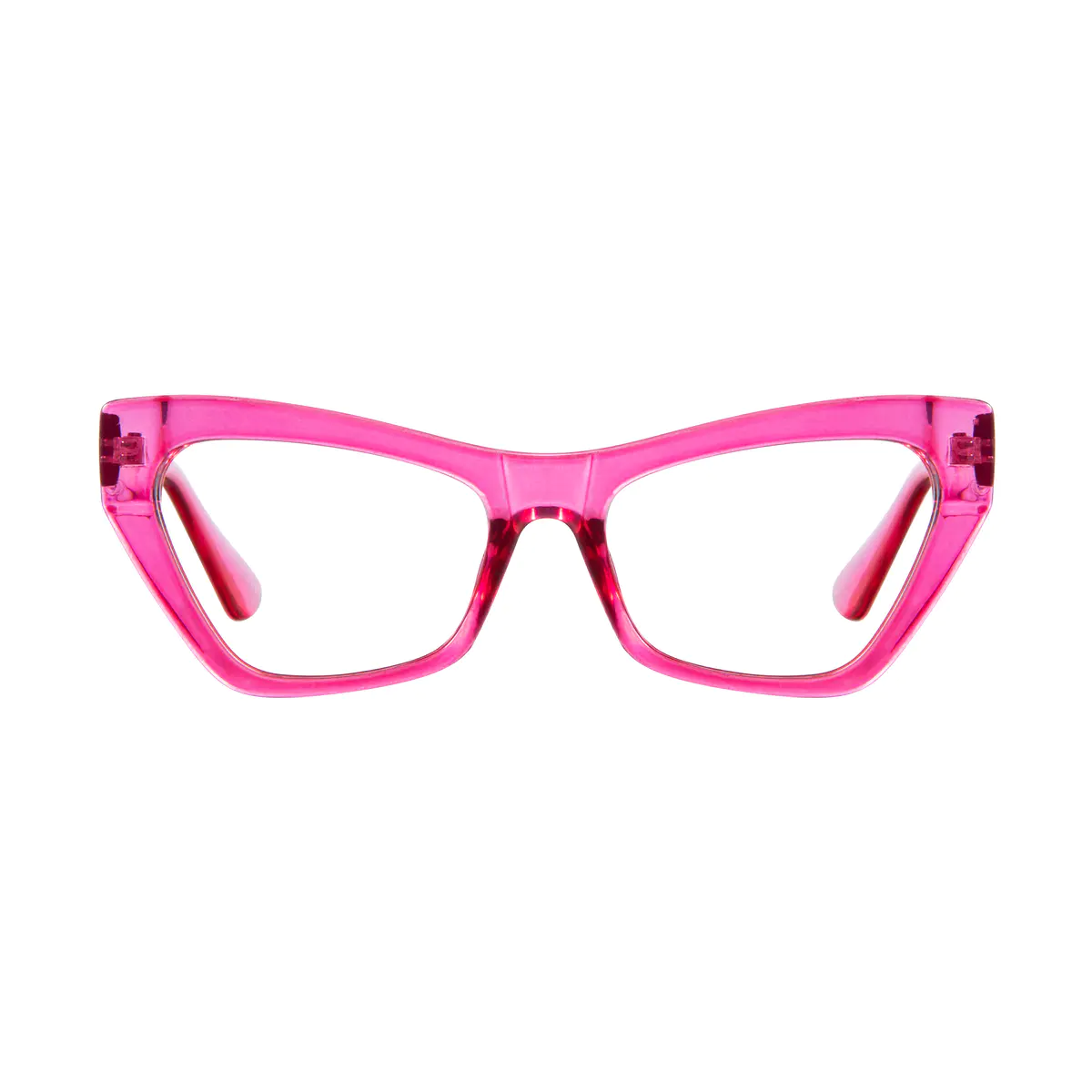 Cat-eye Transparent Pink Eyeglasses