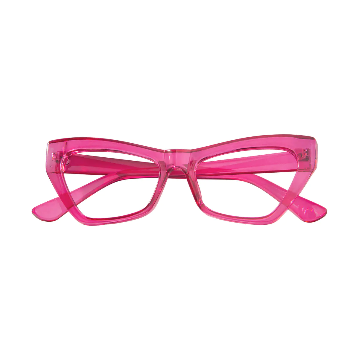 Cat-eye Transparent Pink Eyeglasses