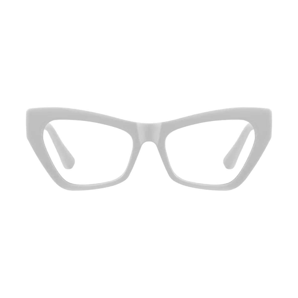 Cat-eye White Eyeglasses