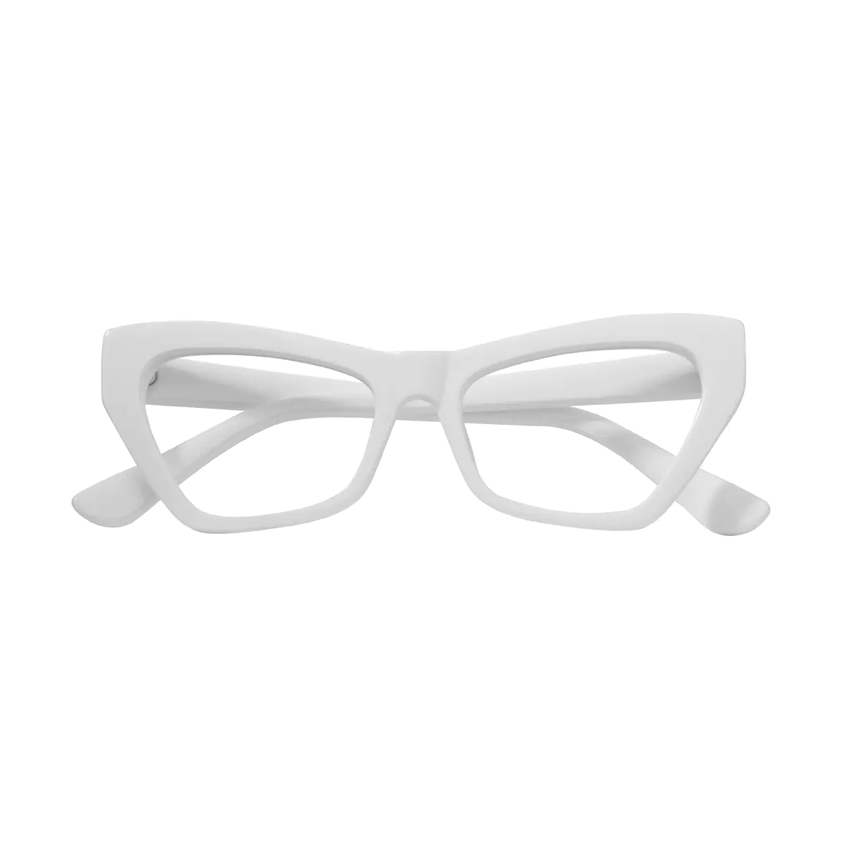 Cat-eye White Eyeglasses
