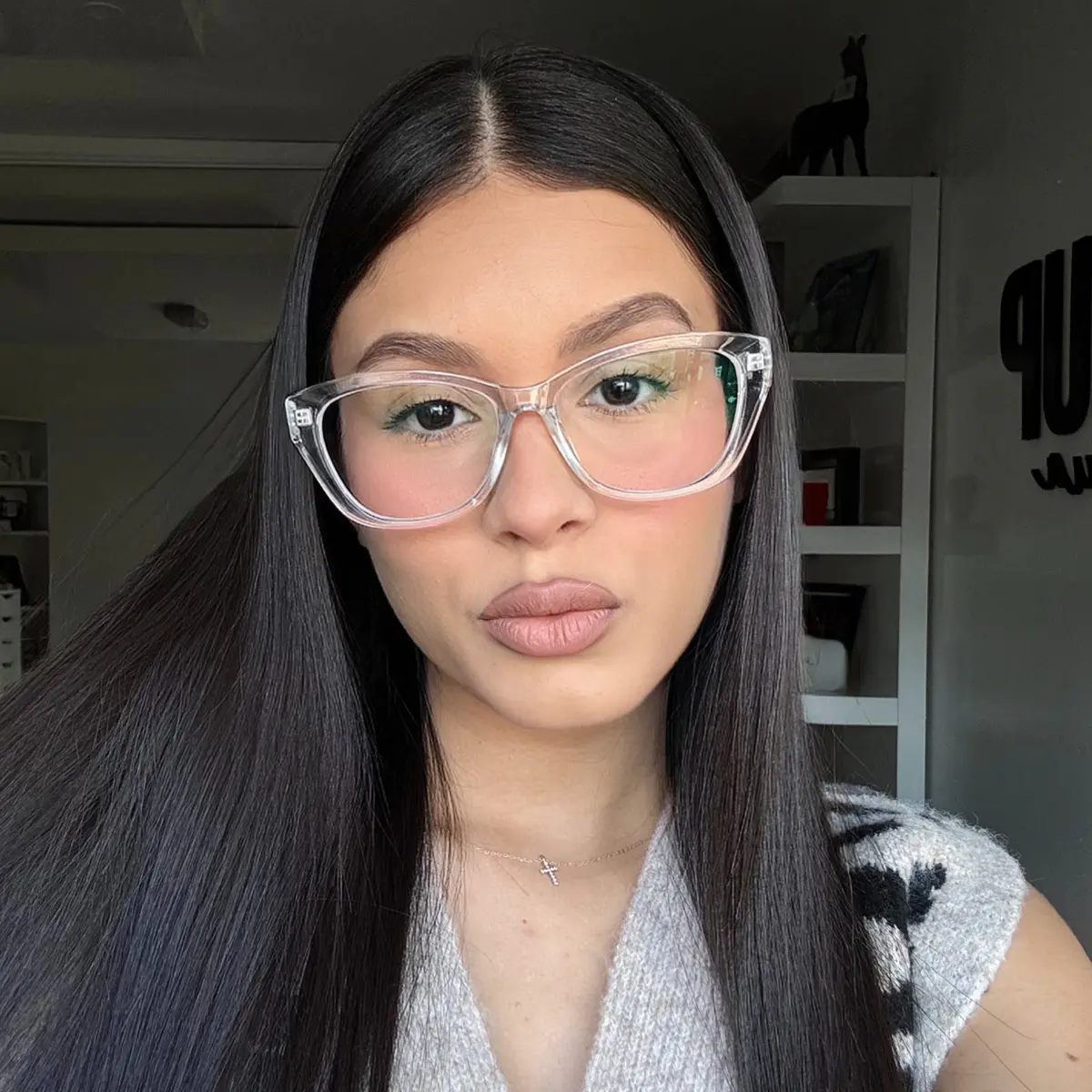 Cat-eye Clear Eyeglasses