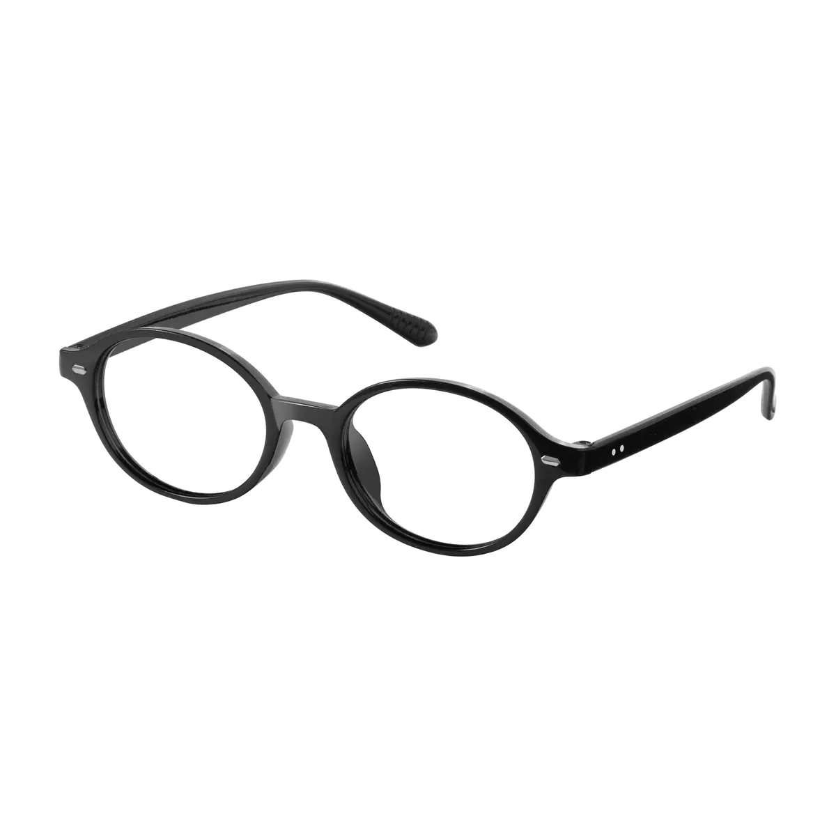 Oval Black Eyeglasses