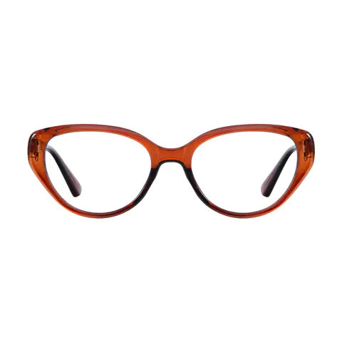 Cat-eye Transparent Red Eyeglasses