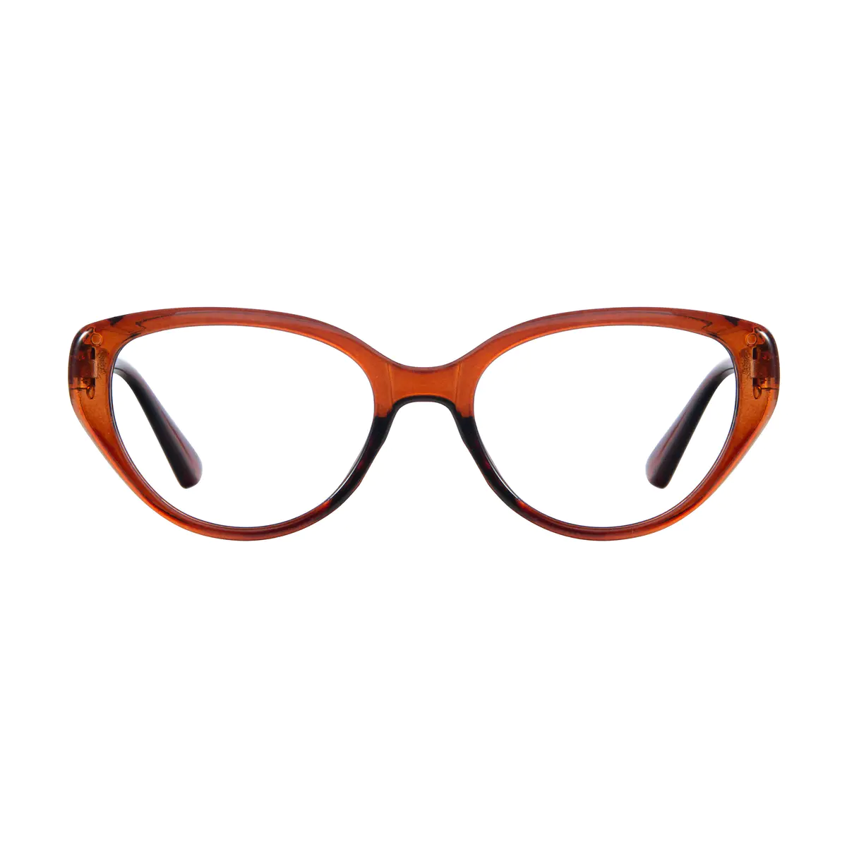 Cat-eye Transparent Red Eyeglasses
