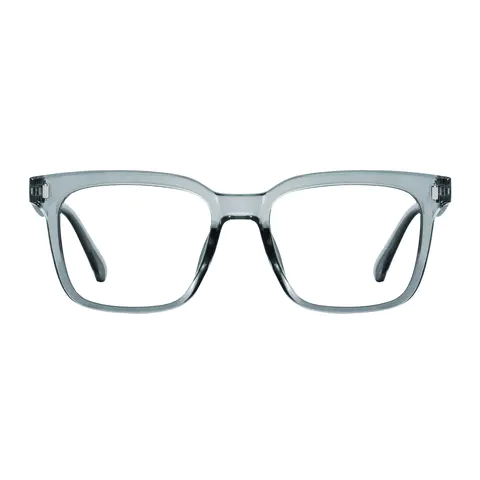 Square Transparent Gray Eyeglasses