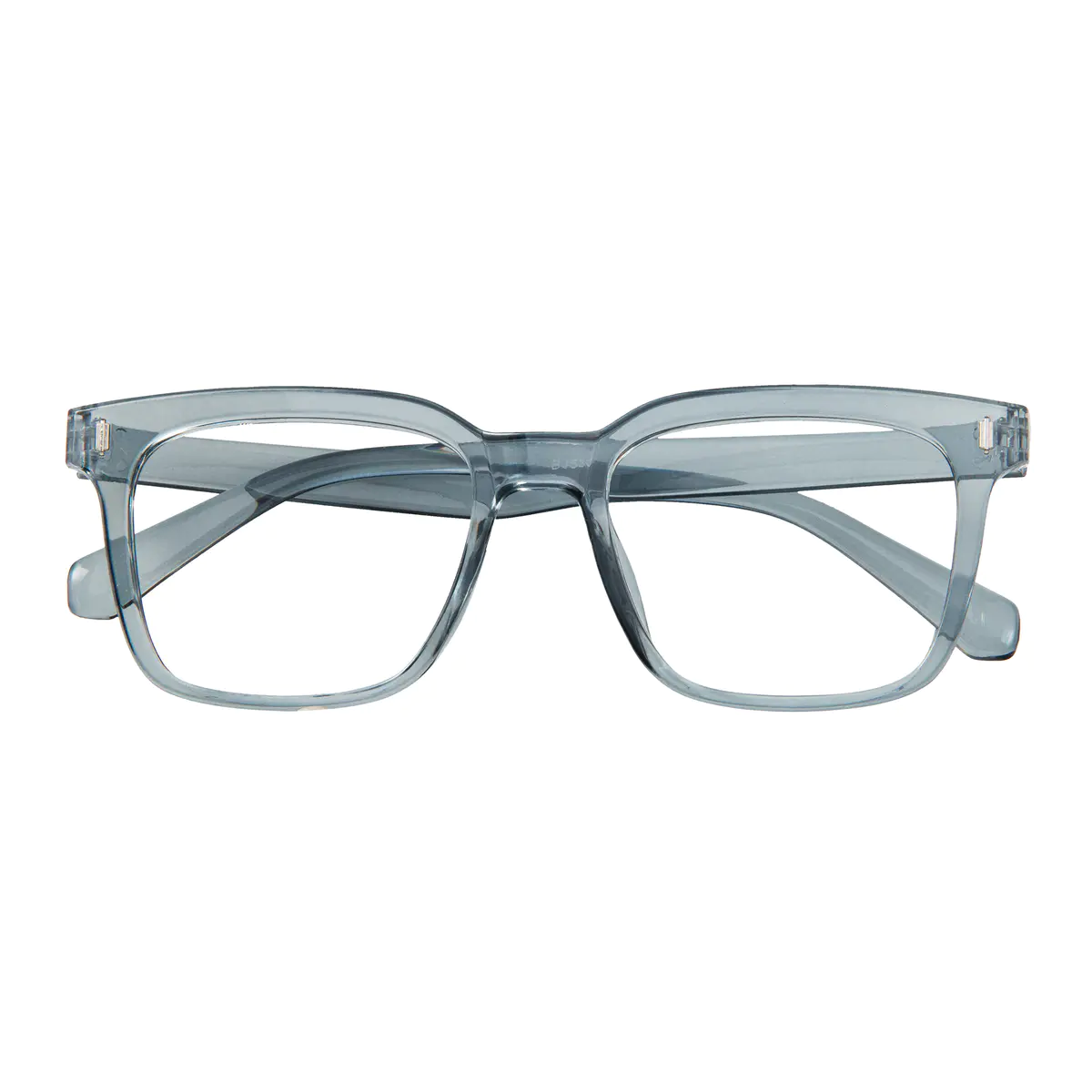 Square Transparent Gray Eyeglasses