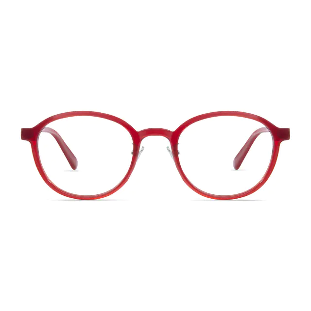 Round Red Eyeglasses