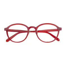Round Red Eyeglasses