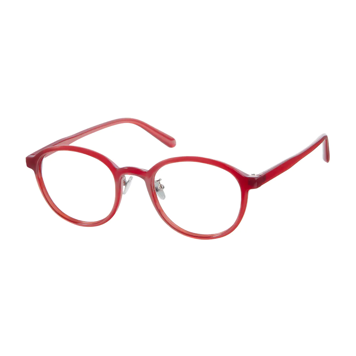 Round Red Eyeglasses