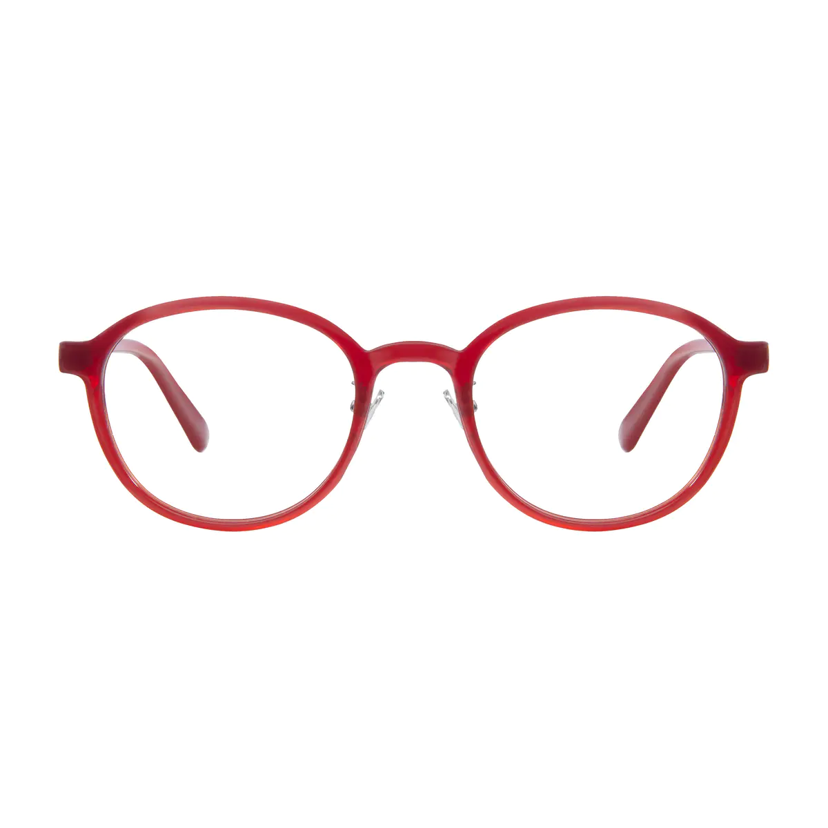 Round Red Eyeglasses