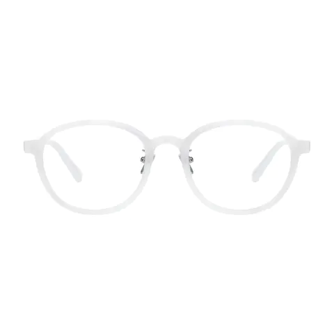 Round White Eyeglasses