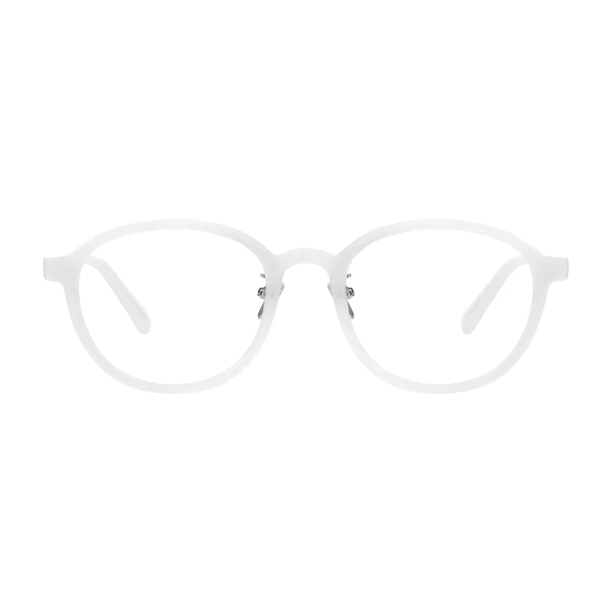 Round White Eyeglasses