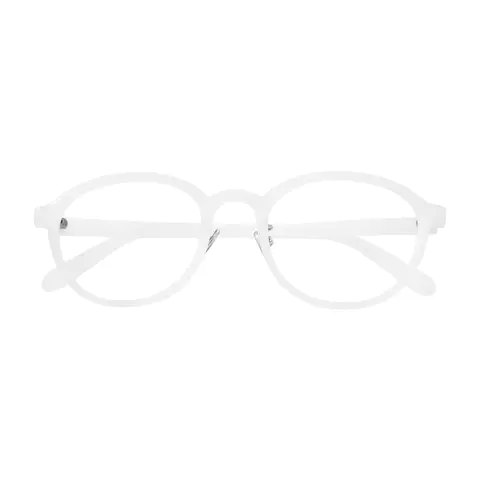 Round White Eyeglasses