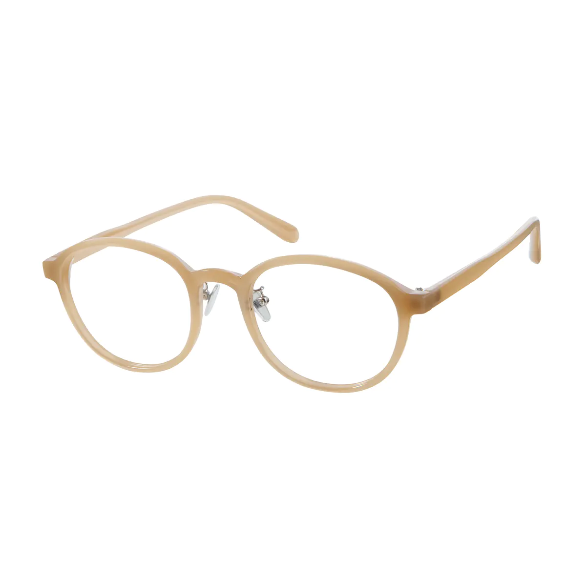 Round Brown Eyeglasses