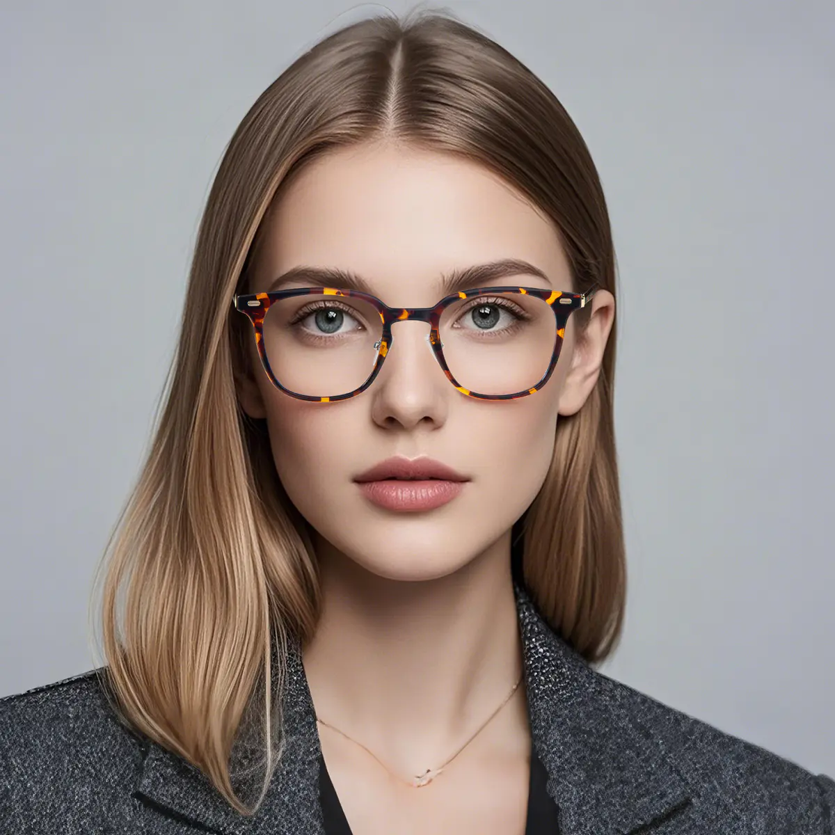 Square Tortoiseshell Eyeglasses
