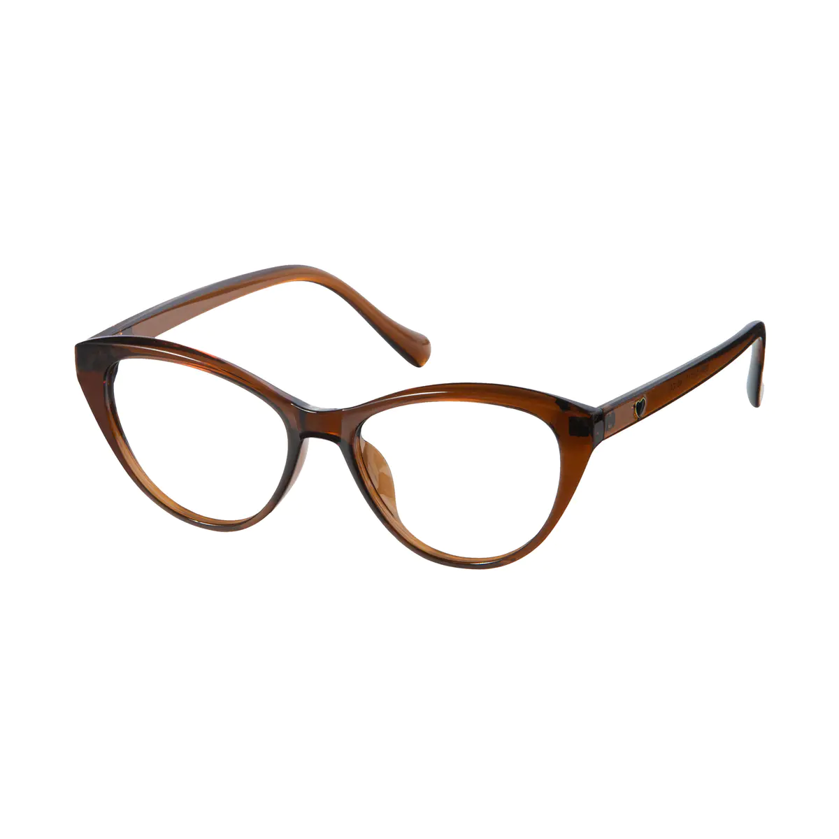 Cat-eye Light Brown Eyeglasses