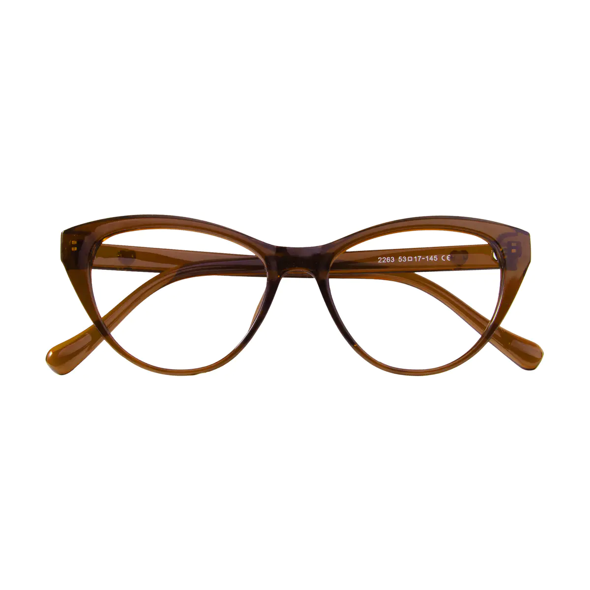 Cat-eye Light Brown Eyeglasses