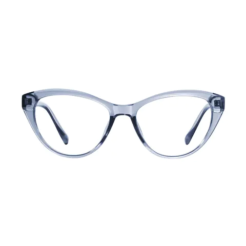 Cat-eye Transparent Gray Eyeglasses