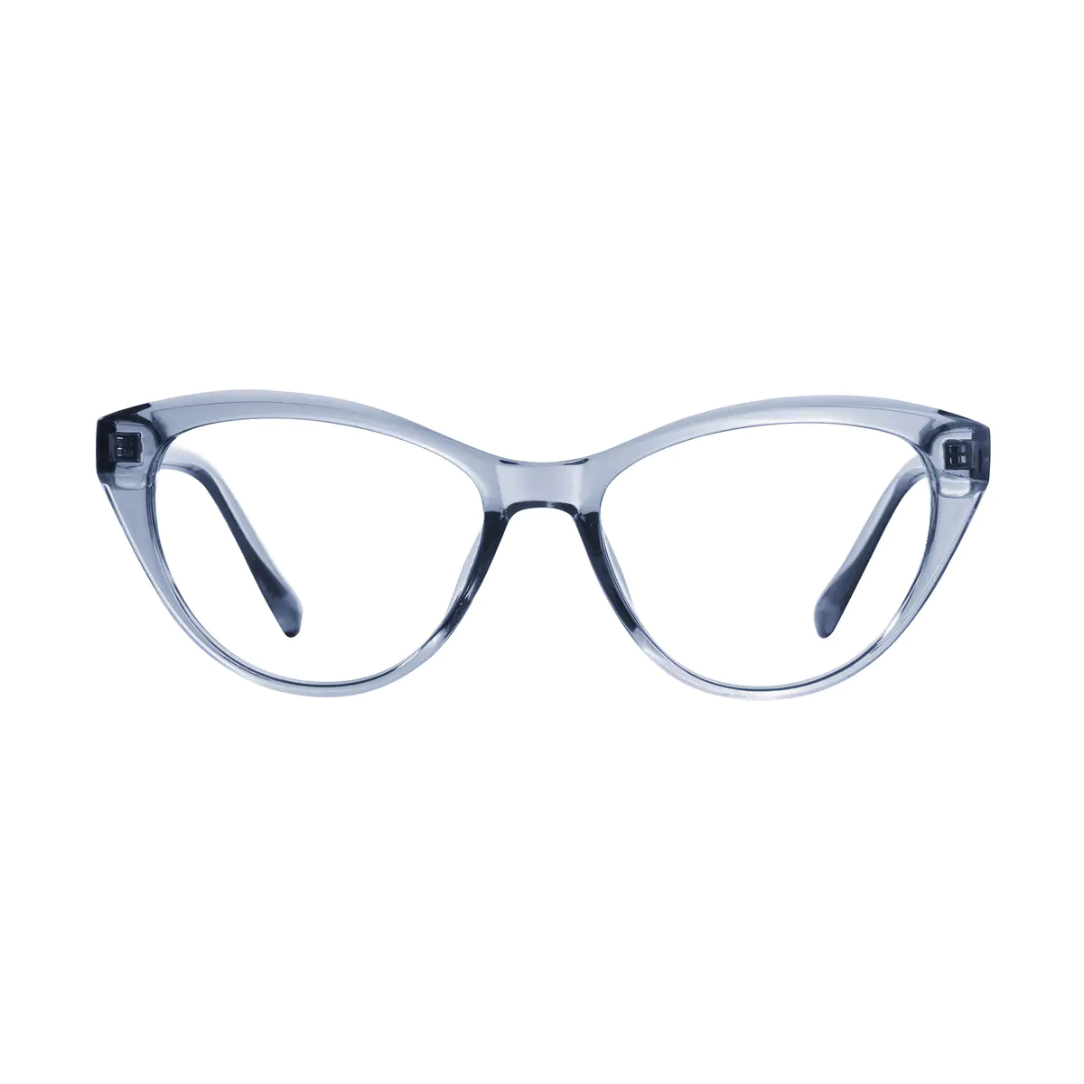 Cat-eye Transparent Gray Eyeglasses