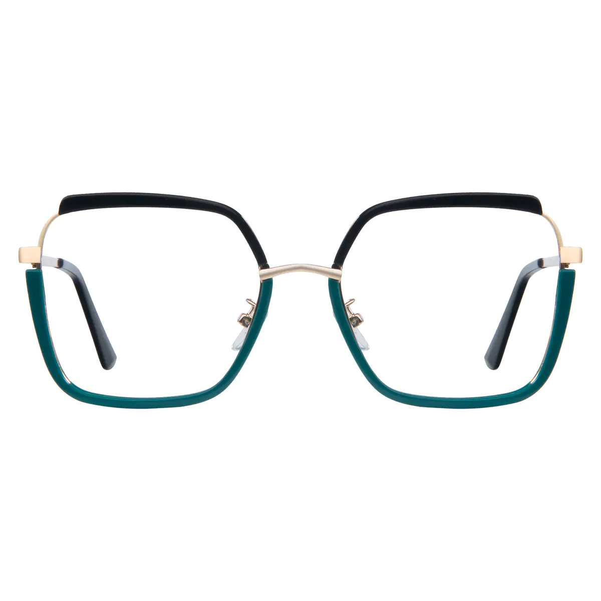 Square Black/Green Eyeglasses