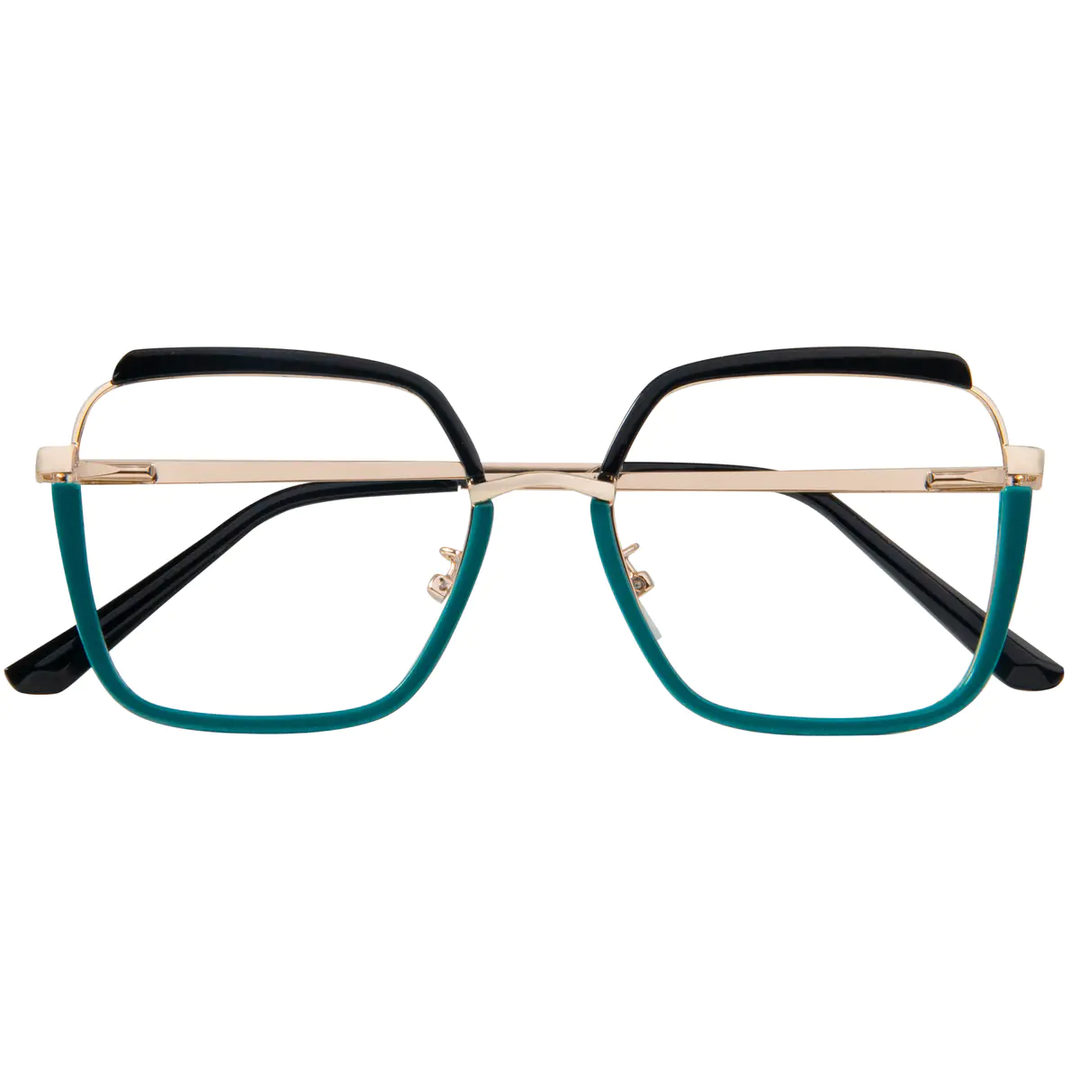 Square Black/Green Eyeglasses