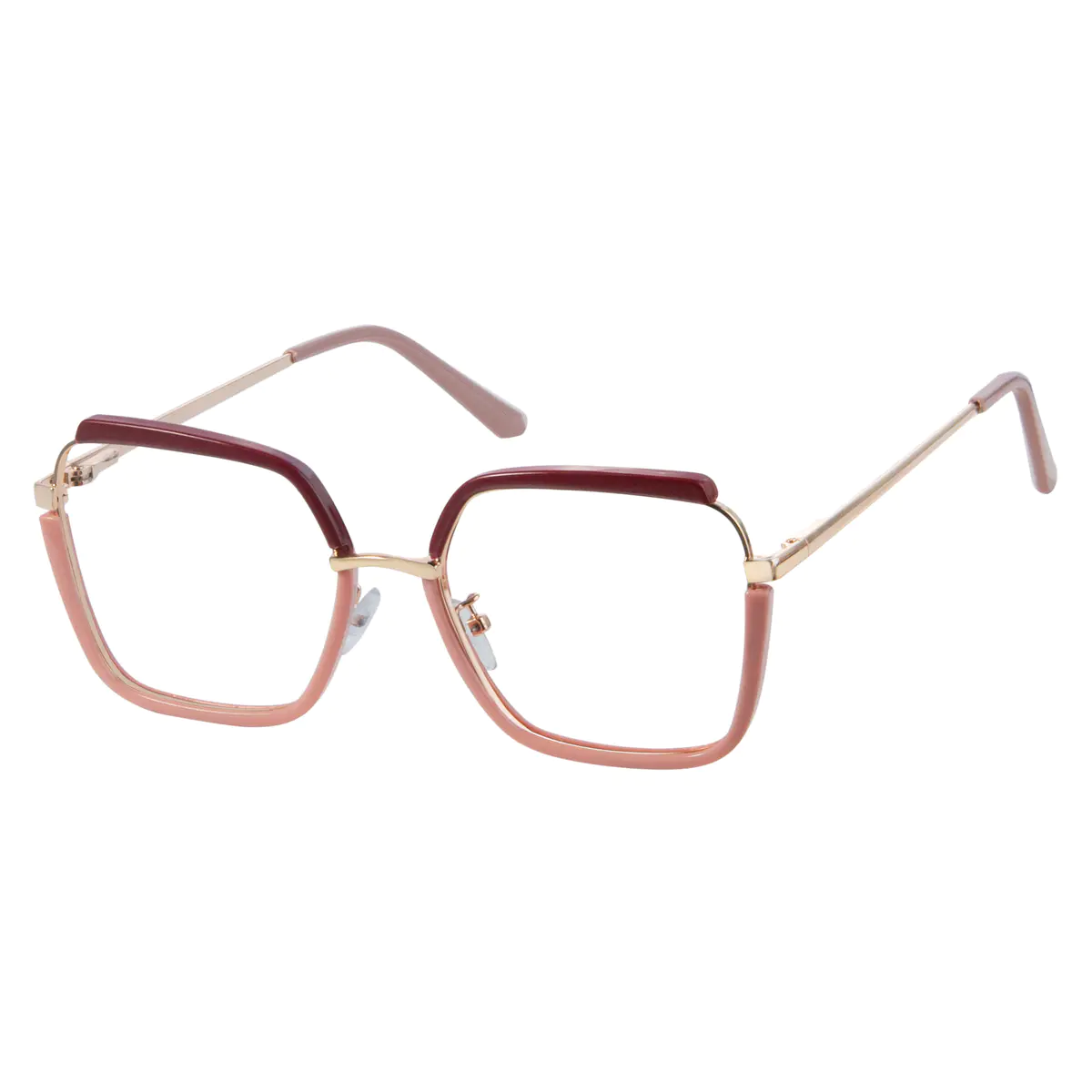 Square Pink Eyeglasses