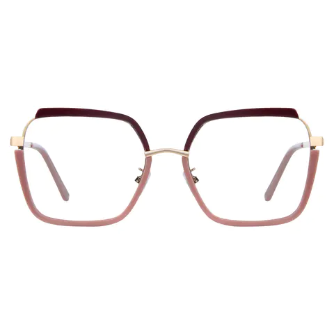 Square Pink Eyeglasses