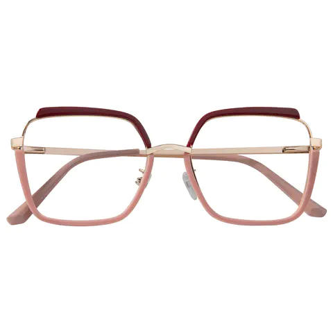 Square Pink Eyeglasses