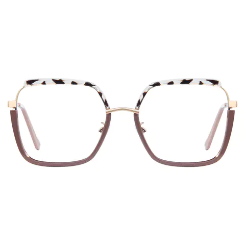 Square Tortoiseshell/Pink Eyeglasses