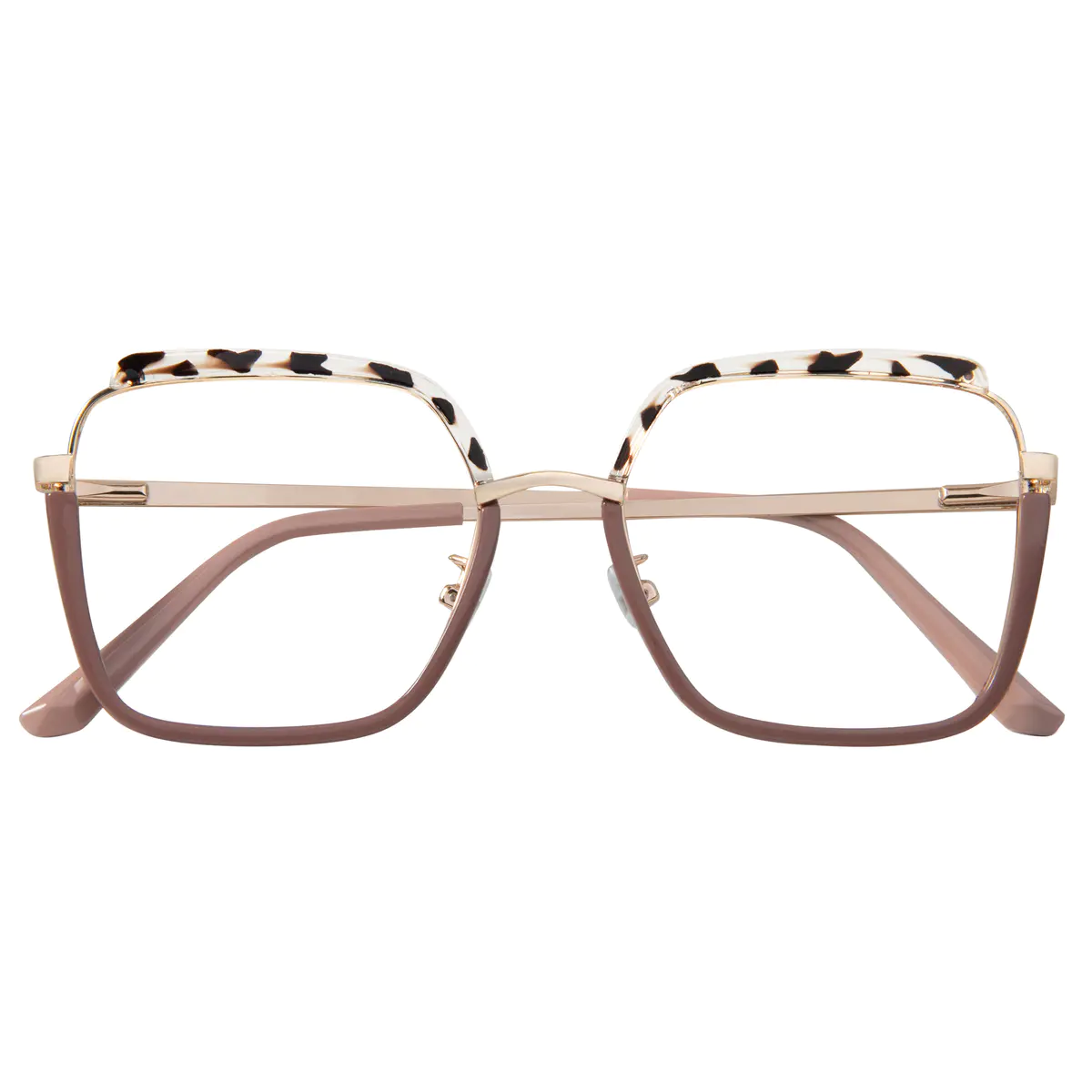 Square Tortoiseshell/Pink Eyeglasses