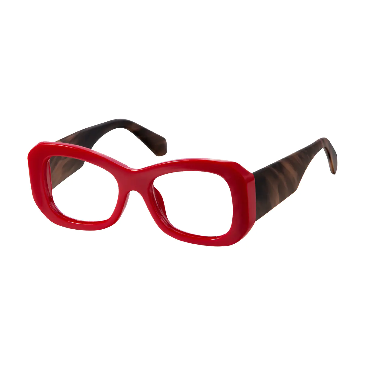 Square Red Eyeglasses