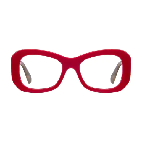 Square Red Eyeglasses