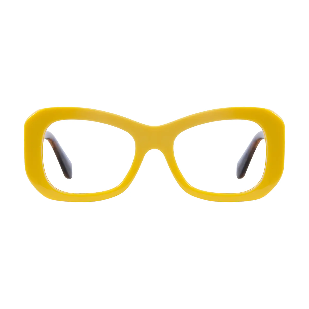 Square Yellow Eyeglasses