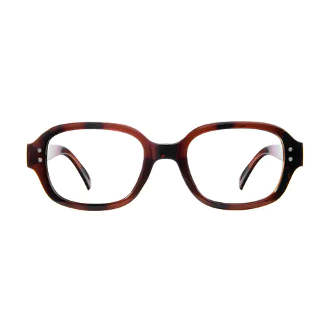 Oval Ruby Tortoiseshell Eyeglasses