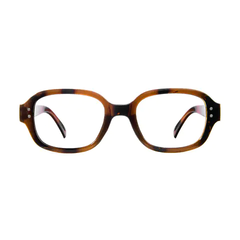 Oval Lemon tortoiseshell Eyeglasses