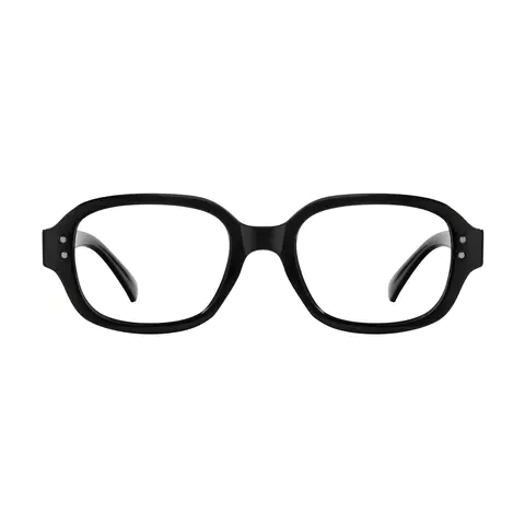 Oval Black Eyeglasses