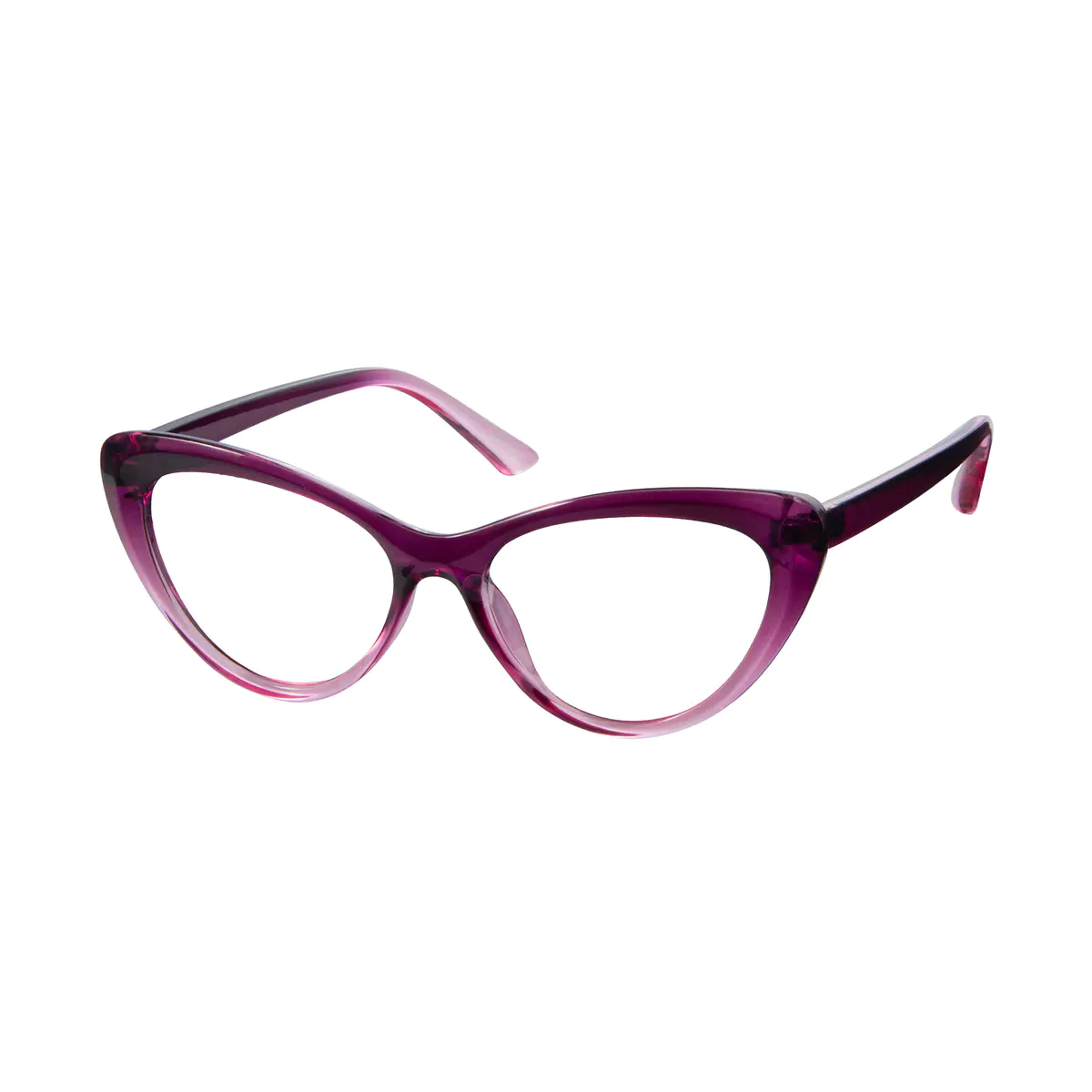 Cat-eye Gradient Purple Eyeglasses