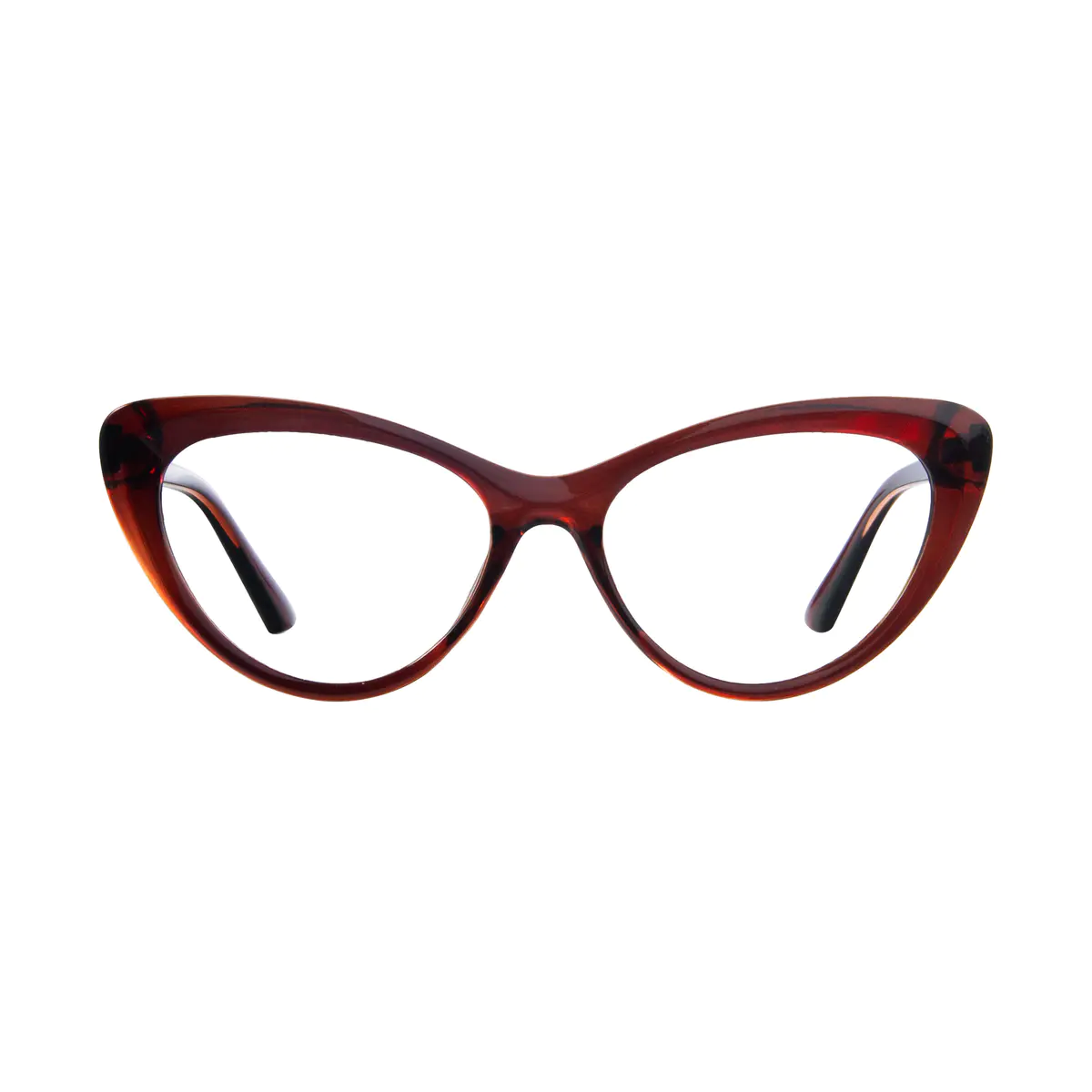 Cat-eye Dark Red Eyeglasses