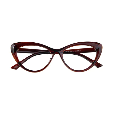 Cat-eye Dark Red Eyeglasses