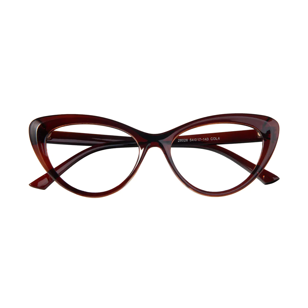Cat-eye Dark Red Eyeglasses