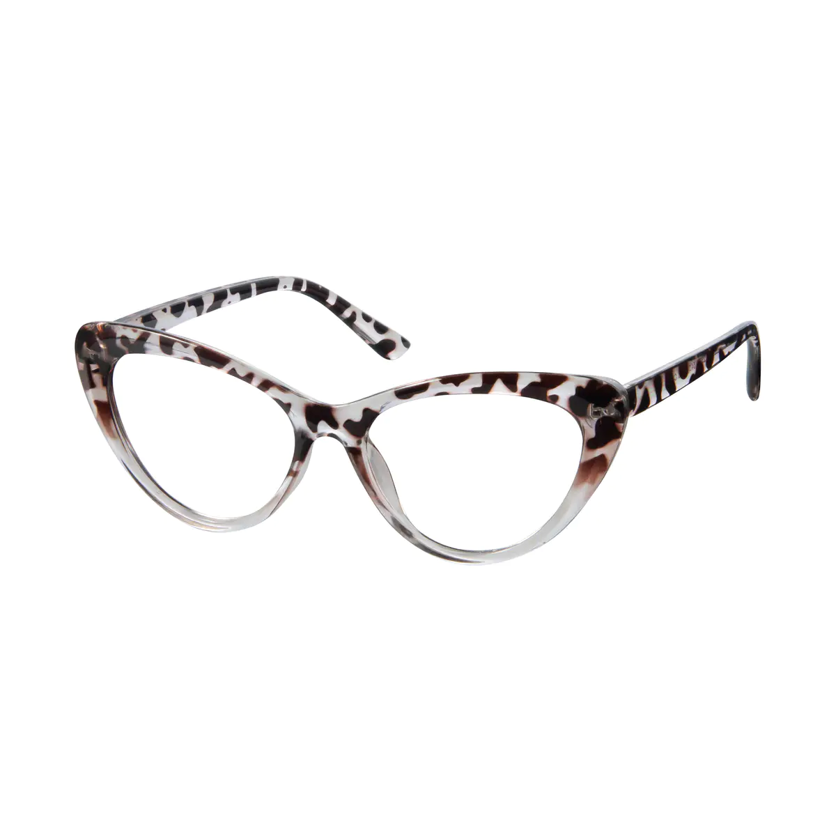 Cat-eye Tortoiseshell/Clear Eyeglasses