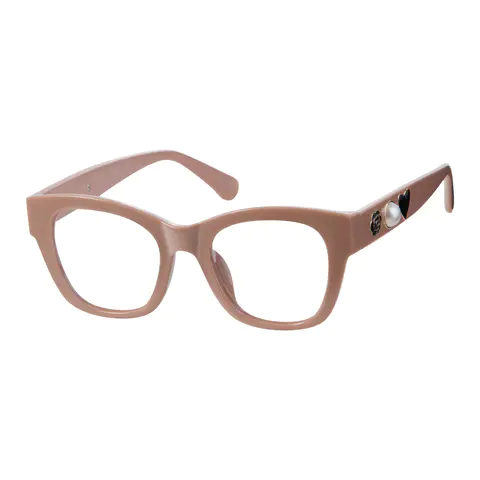 Square Pink Eyeglasses