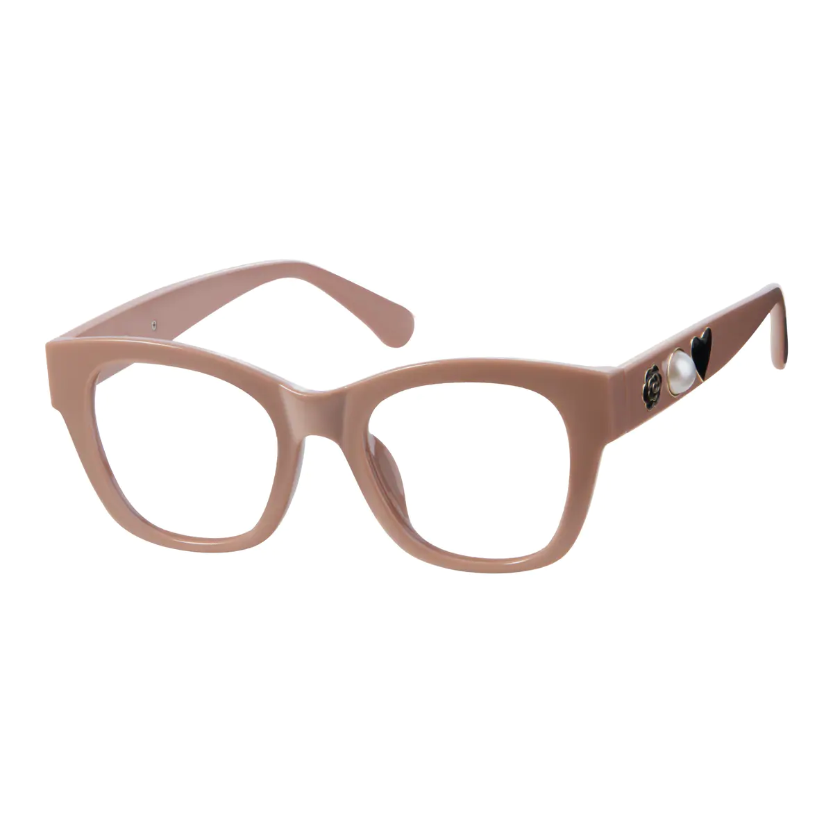 Square Pink Eyeglasses