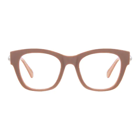 Square Pink Eyeglasses