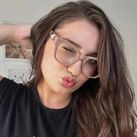 Square Pink Eyeglasses