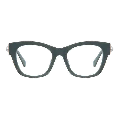 Square Green Eyeglasses