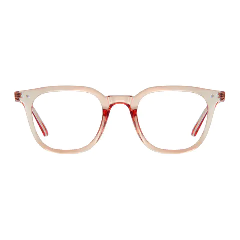 Square Pale Pink Eyeglasses