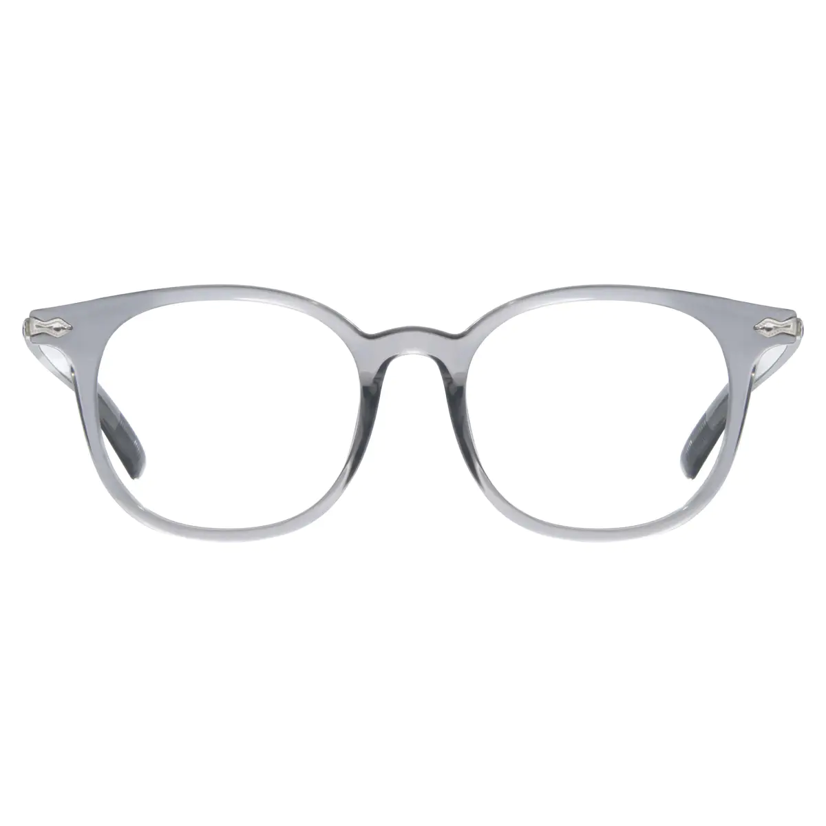Round Transparent Gray Eyeglasses